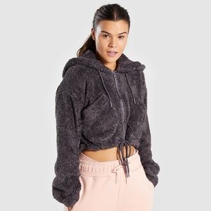 Gymshark Cozy Teddy Hoodie Jacket Black ❤️